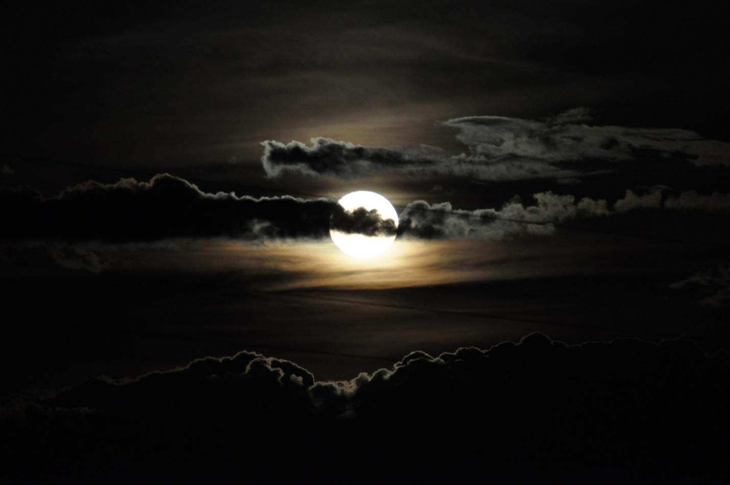 photo, painting for sale by Ron Casey, Moon and Dark Clouds